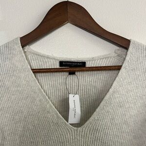 Banana Republic Women's Soft Cream V-Neck Sweater Dress